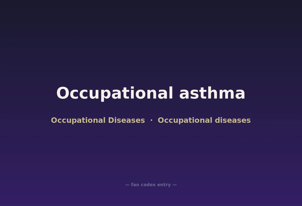 Occupational asthma